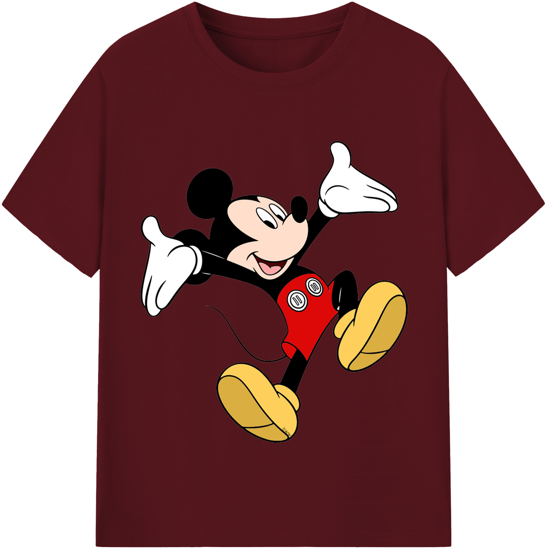 （画像用） ミッキーマウス Mickey Mouse 綿100％半袖Tシャツ（フロントプリント）